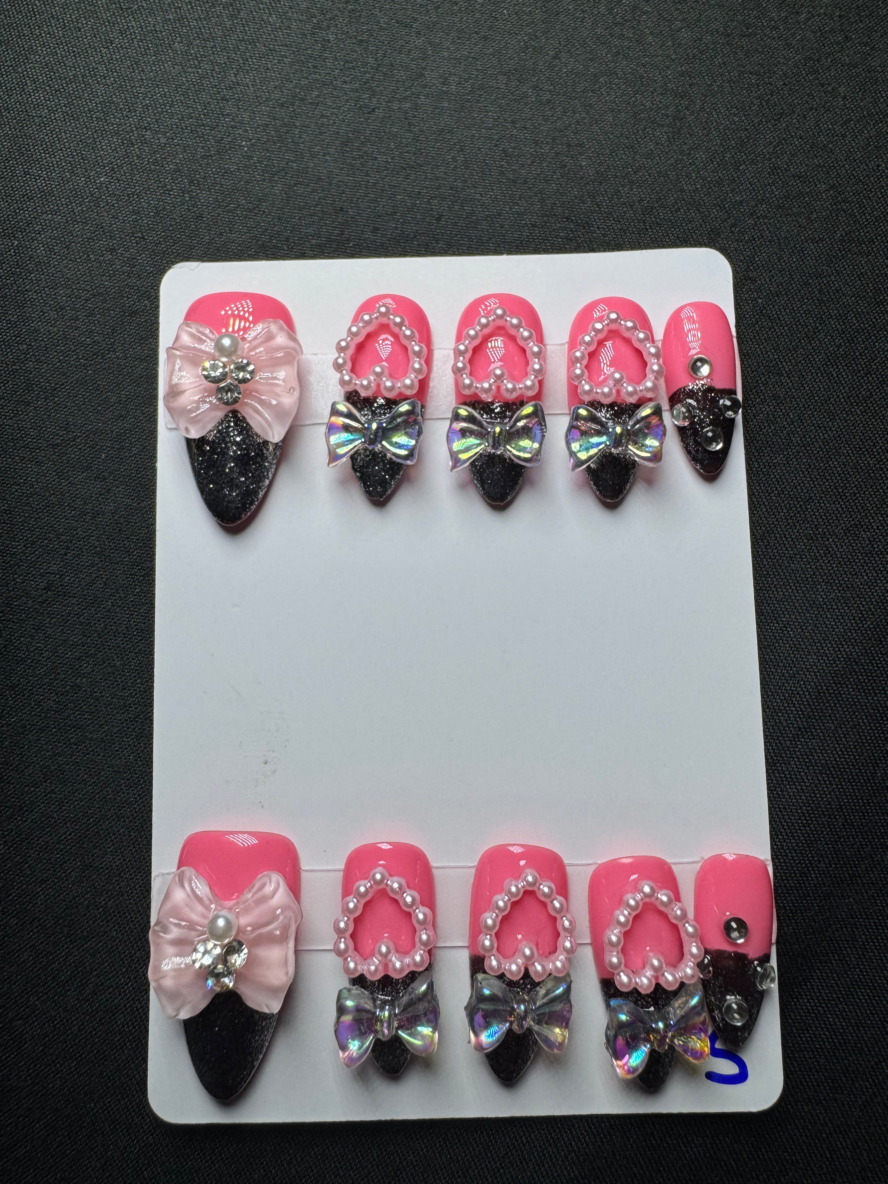 Pink Noir Bow Glam
