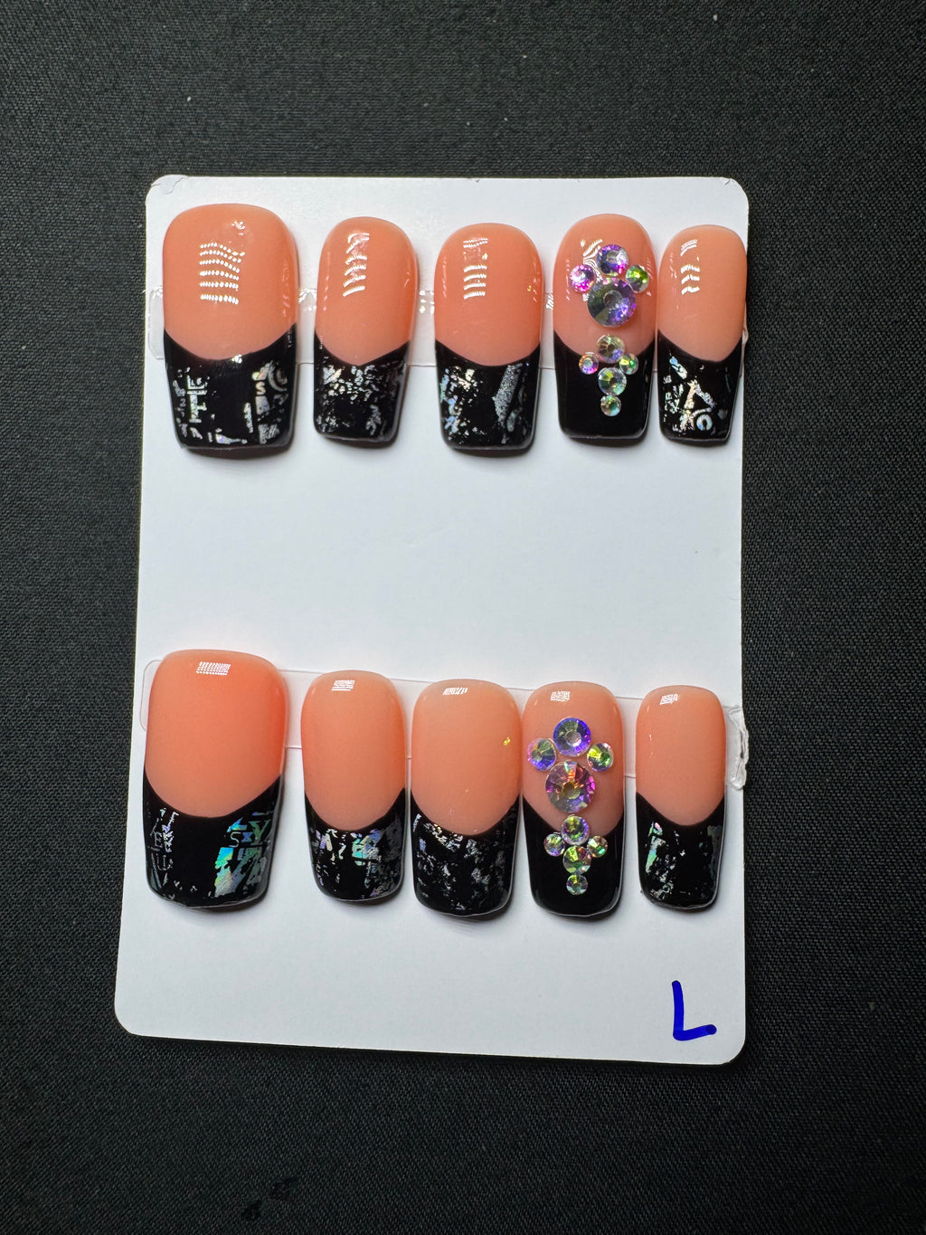 Midnight Peach Crystal French