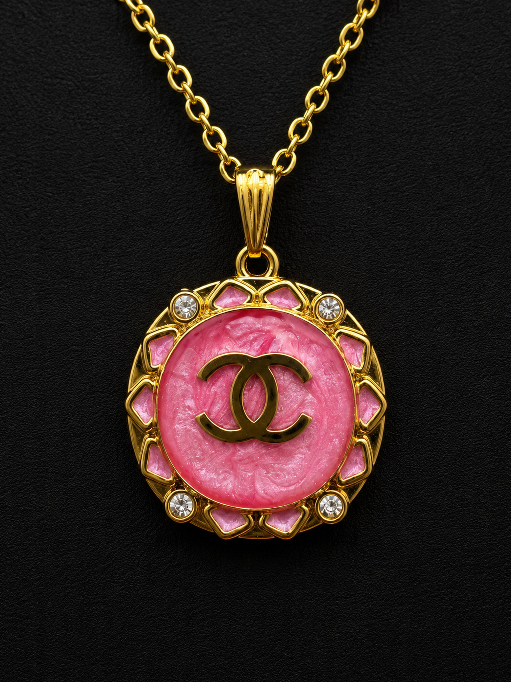 Pink Camellia Luxe Pendant Necklace