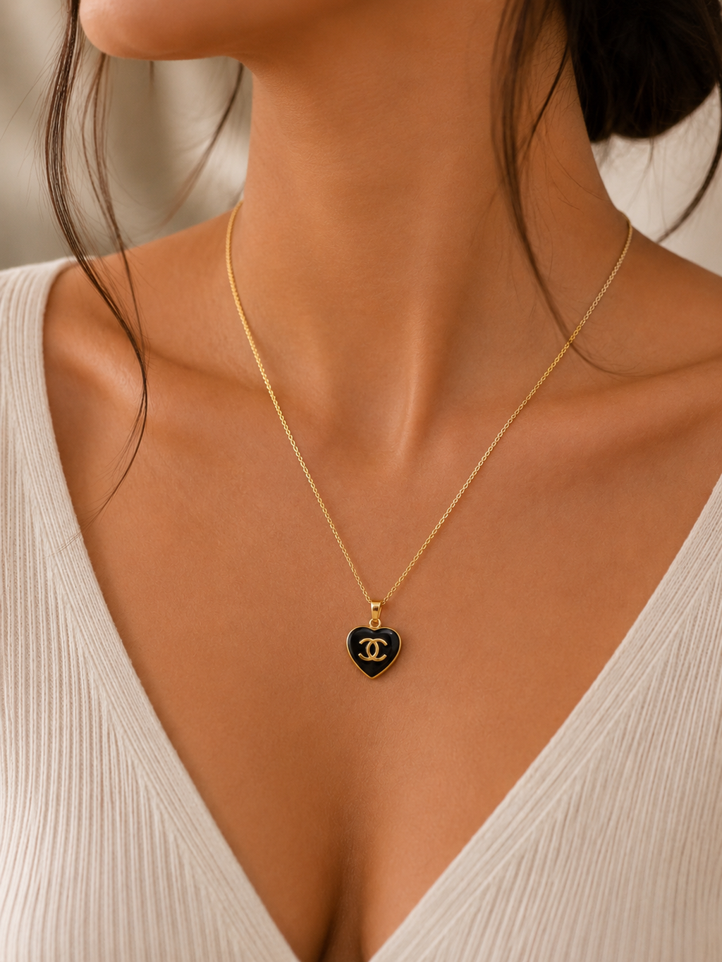 Midnight Luxe Heart Necklace Collection