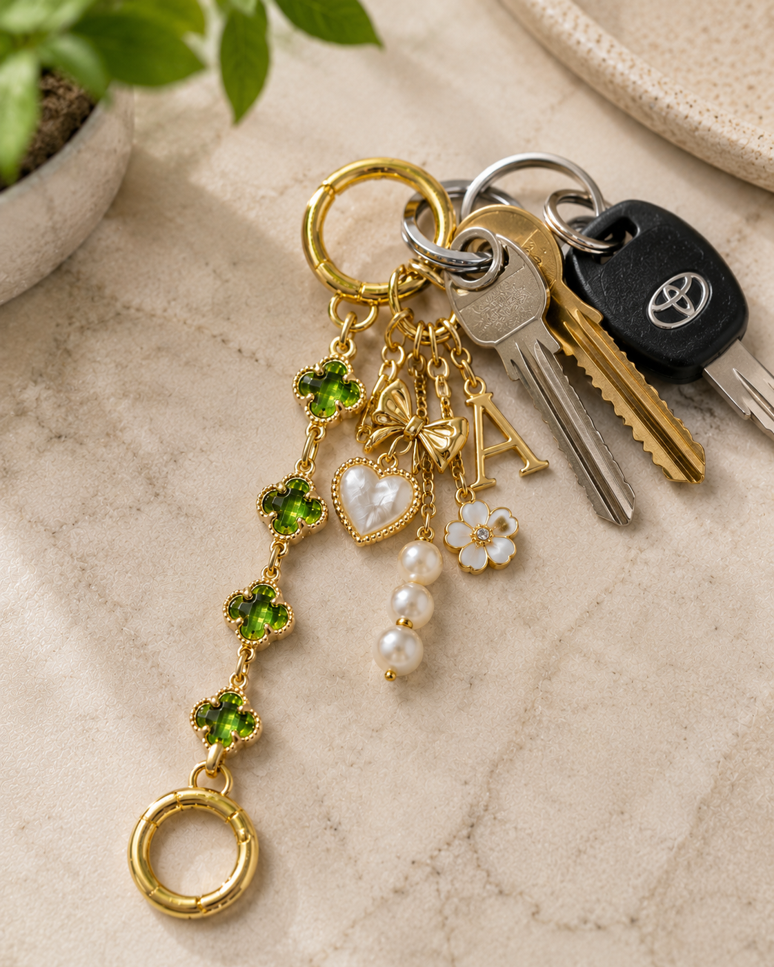 Peridot Luxe Charm Chain