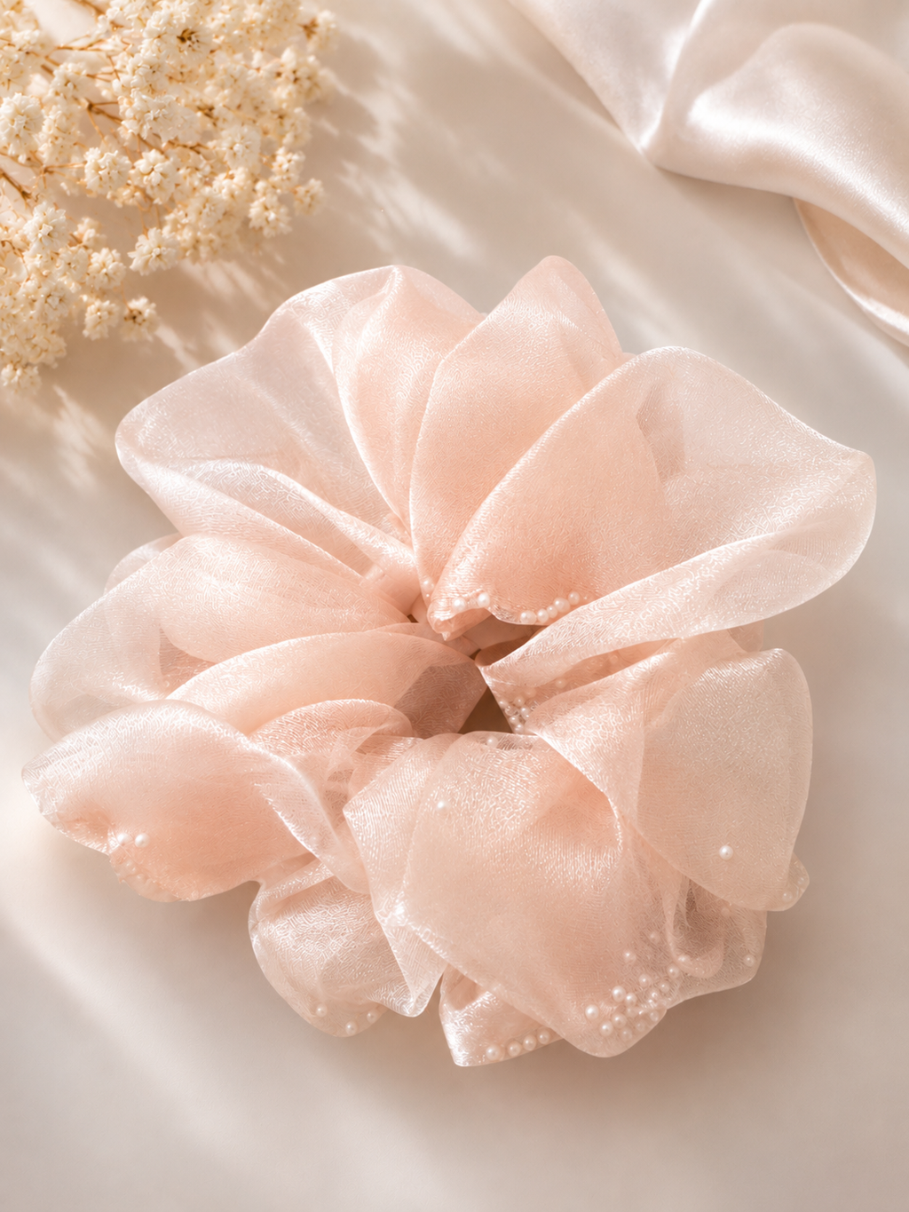 Cloud Veil Organza Scrunchie