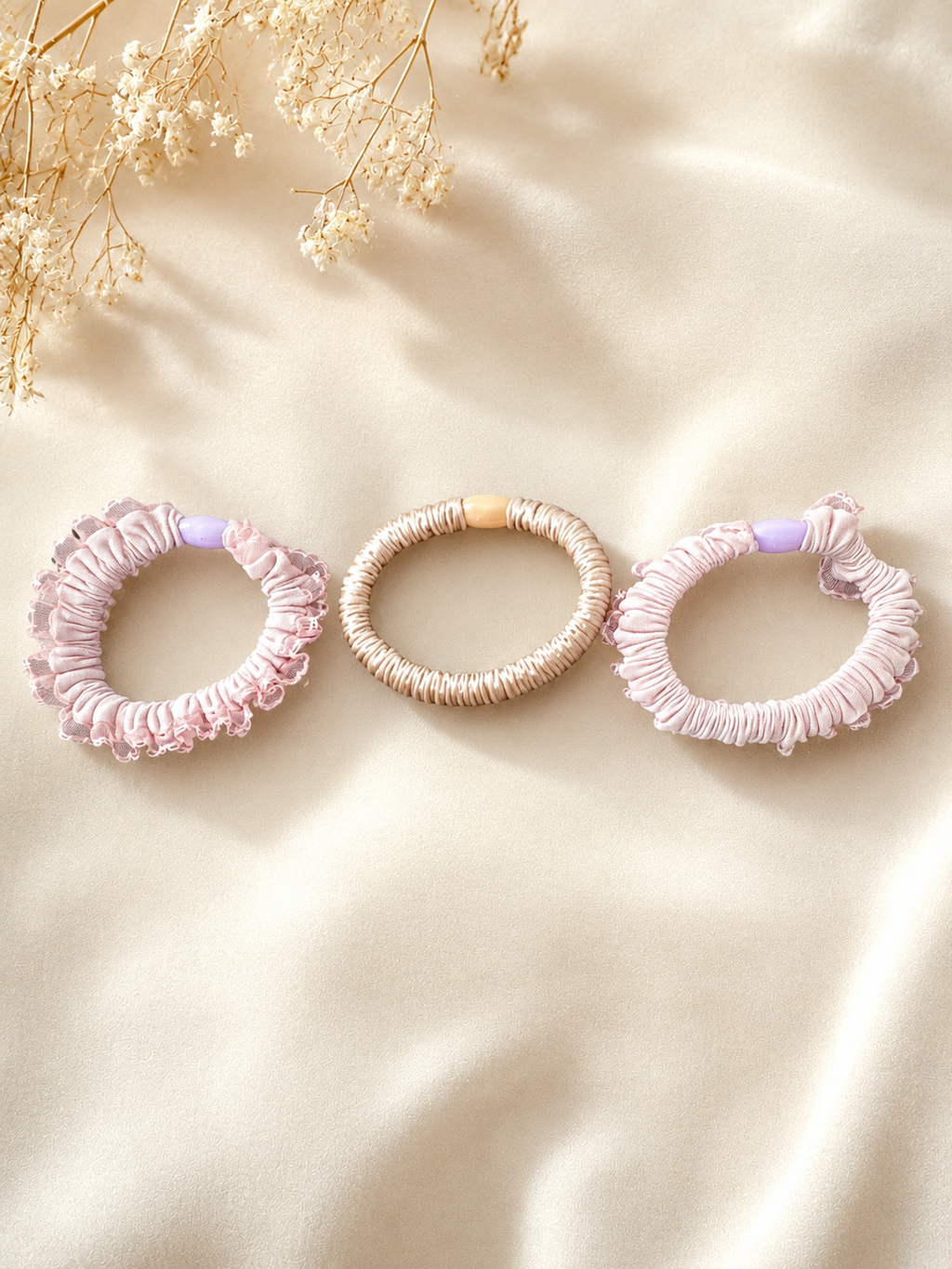 Lavender Whisper Scrunchie Trio