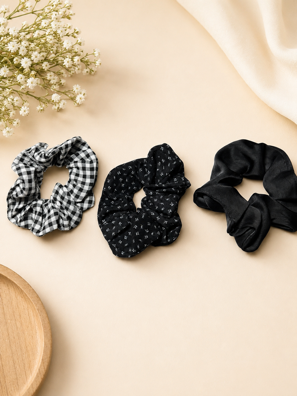 Midnight Muse Scrunchie Trio