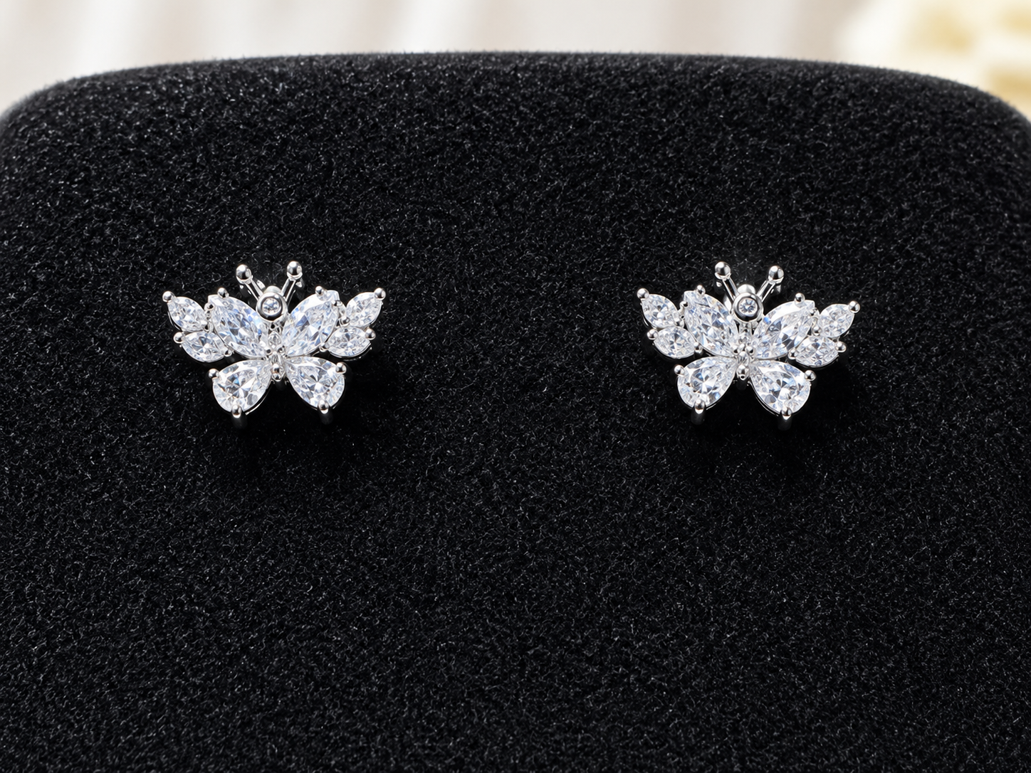 Crystal Butterfly Jewelry Set
