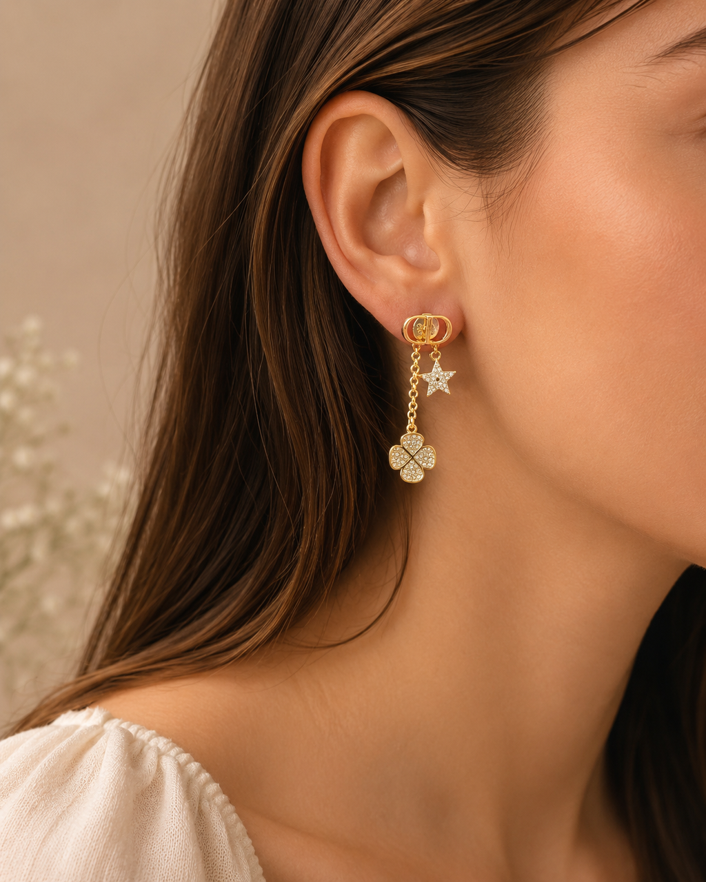 Celestial Luxe Charm Drop Earrings