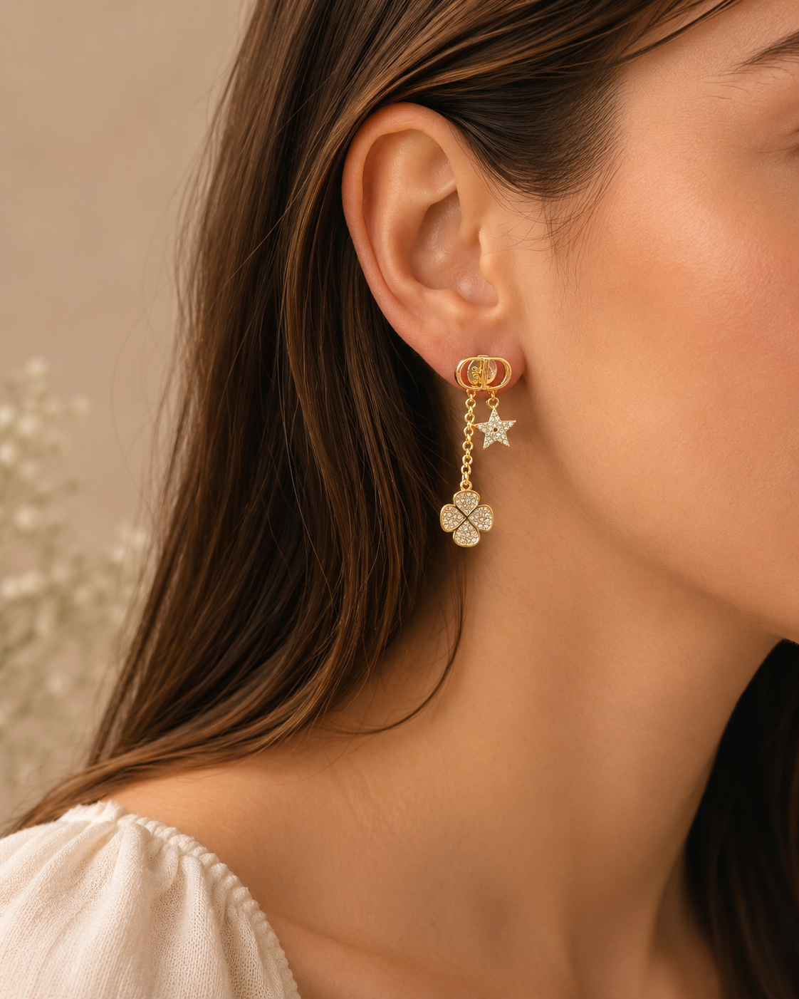 Celestial Luxe Charm Drop Earrings