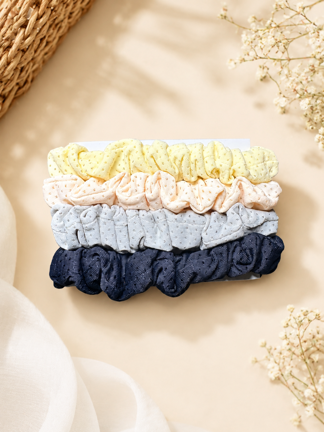 Soft Neutrals Mini Scrunchie Set