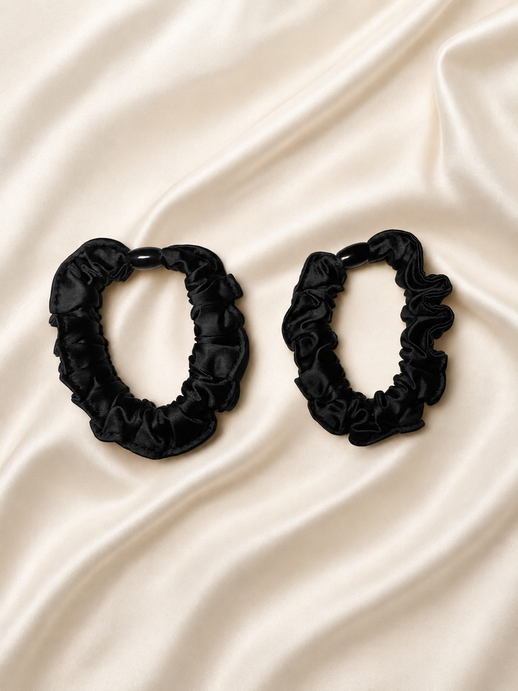 Midnight Satin Hair Tie Duo