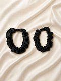Midnight Satin Hair Tie Duo