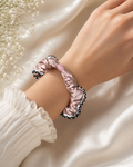 Blush Noir Lace Trim Hair Tie Duo