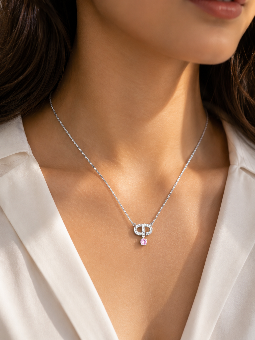 Blush Luxe Crystal Necklace