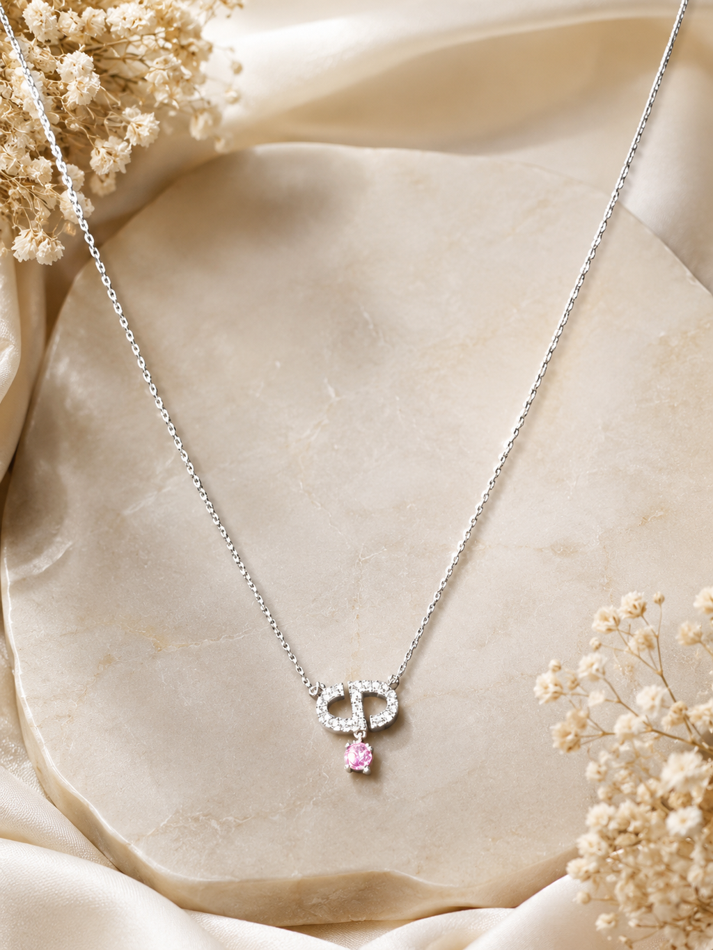 Blush Luxe Crystal Necklace