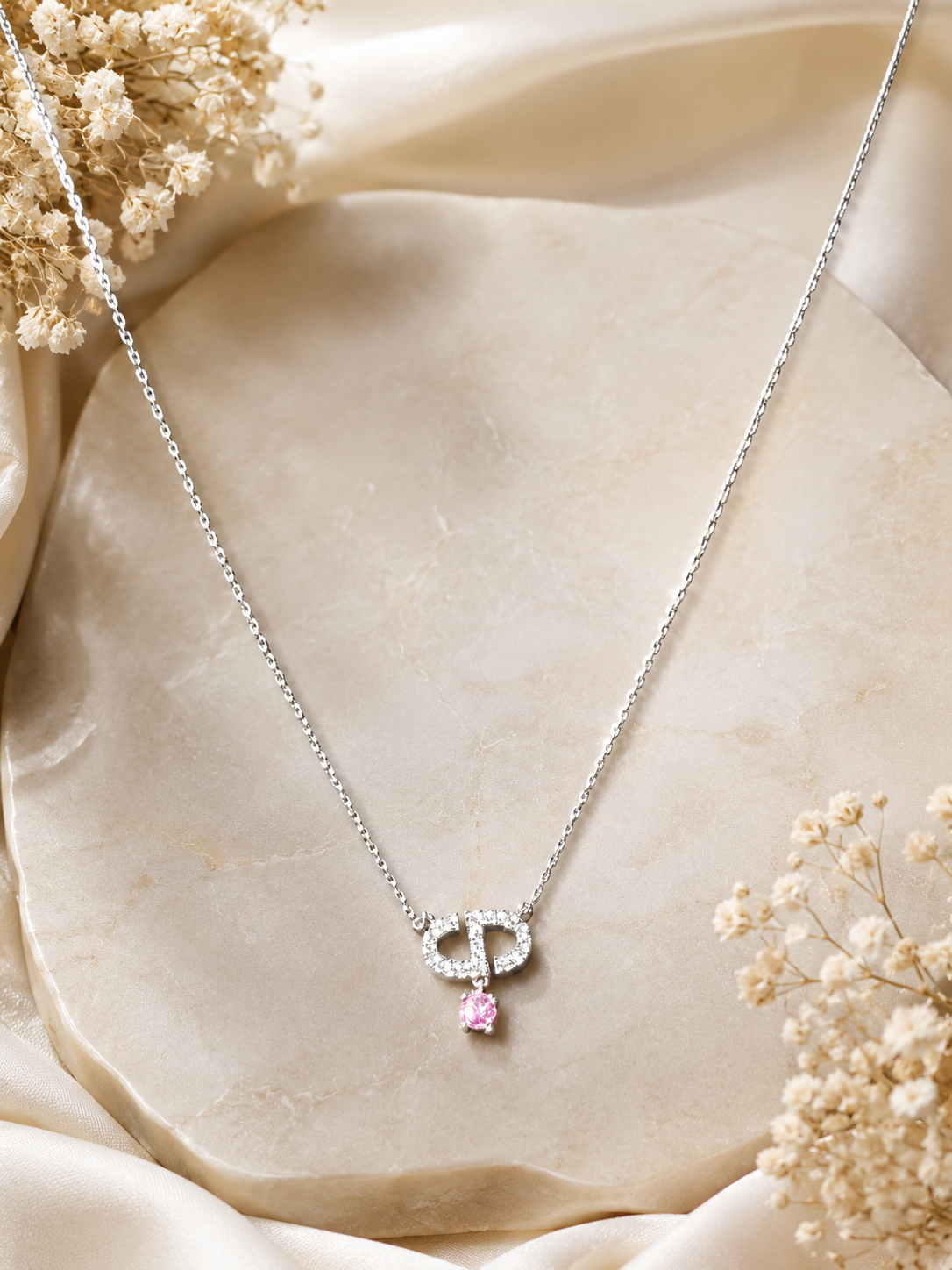 Blush Luxe Crystal Necklace