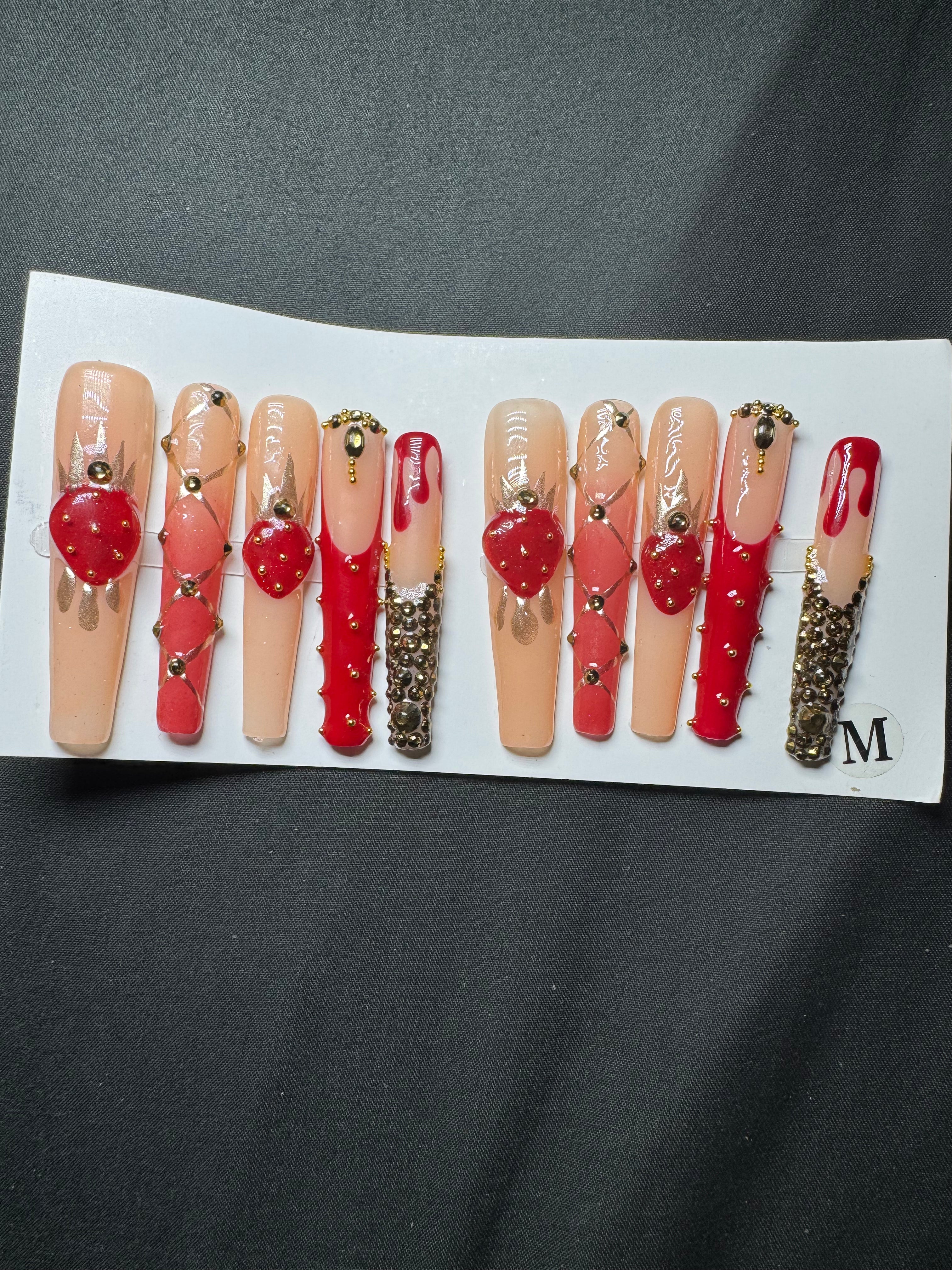 Strawberry Seduction Press-On Nails