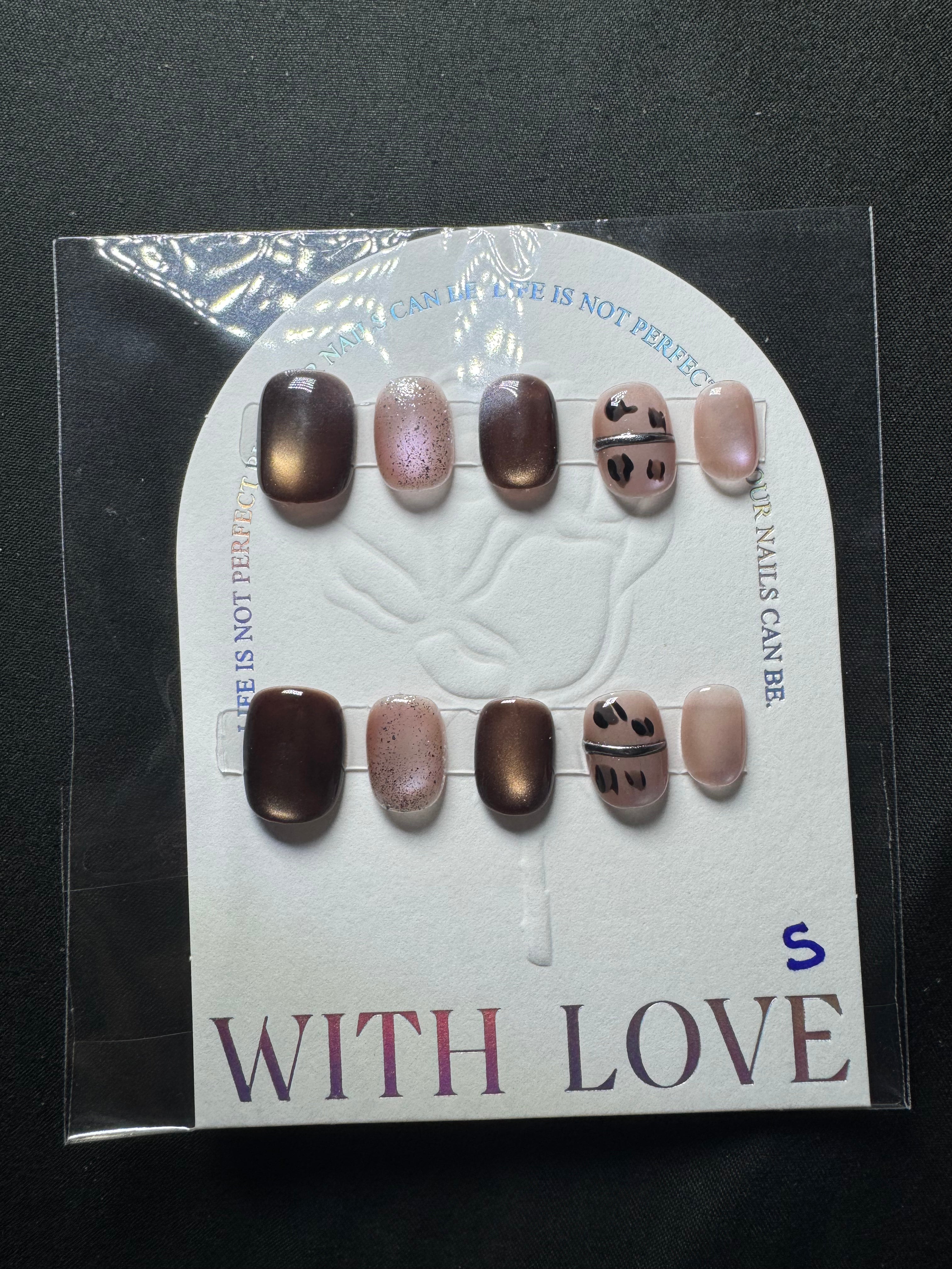 Cocoa Blush Leopard Press-On Nails