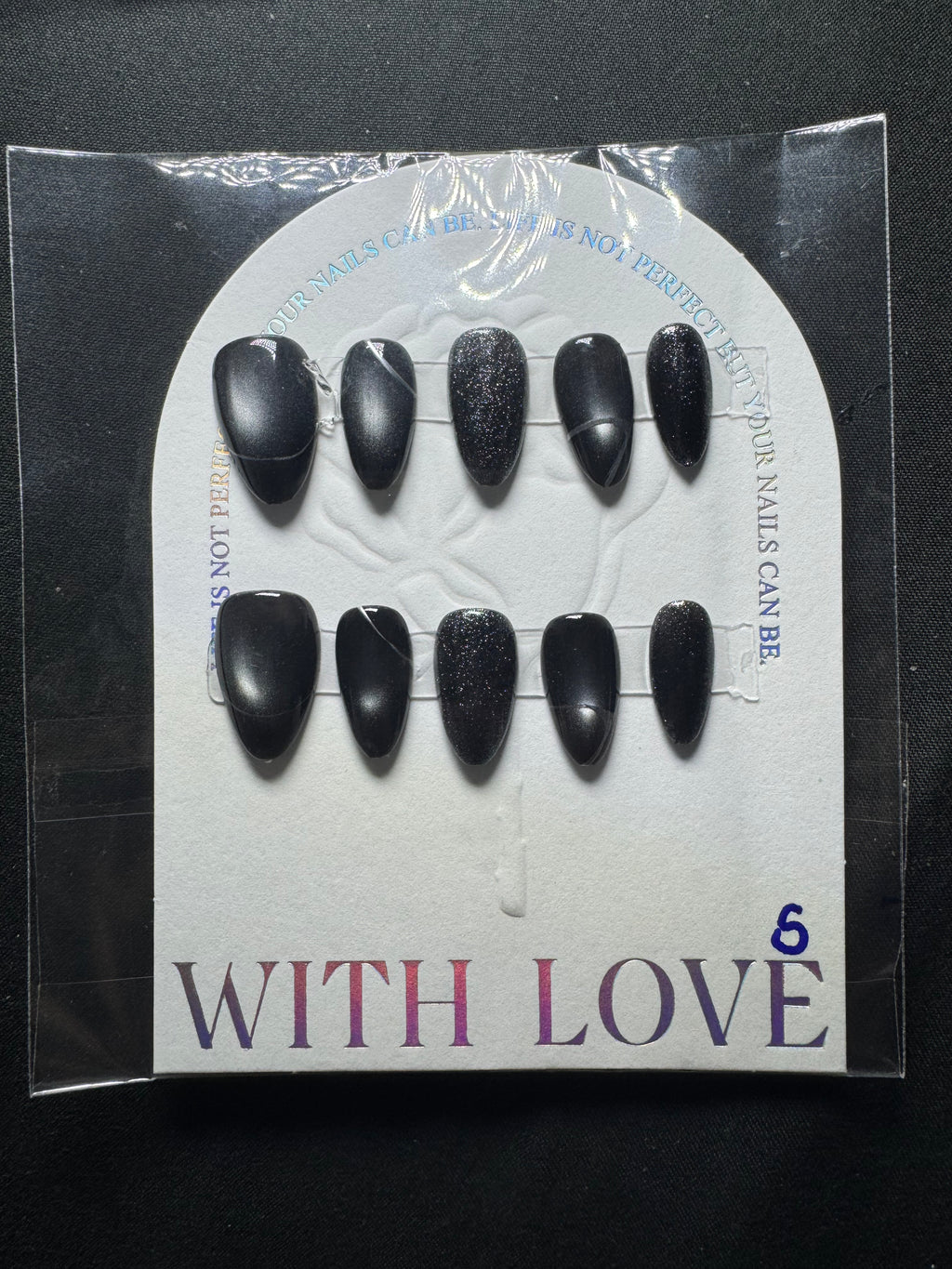 Midnight Stardust Press-On Nails