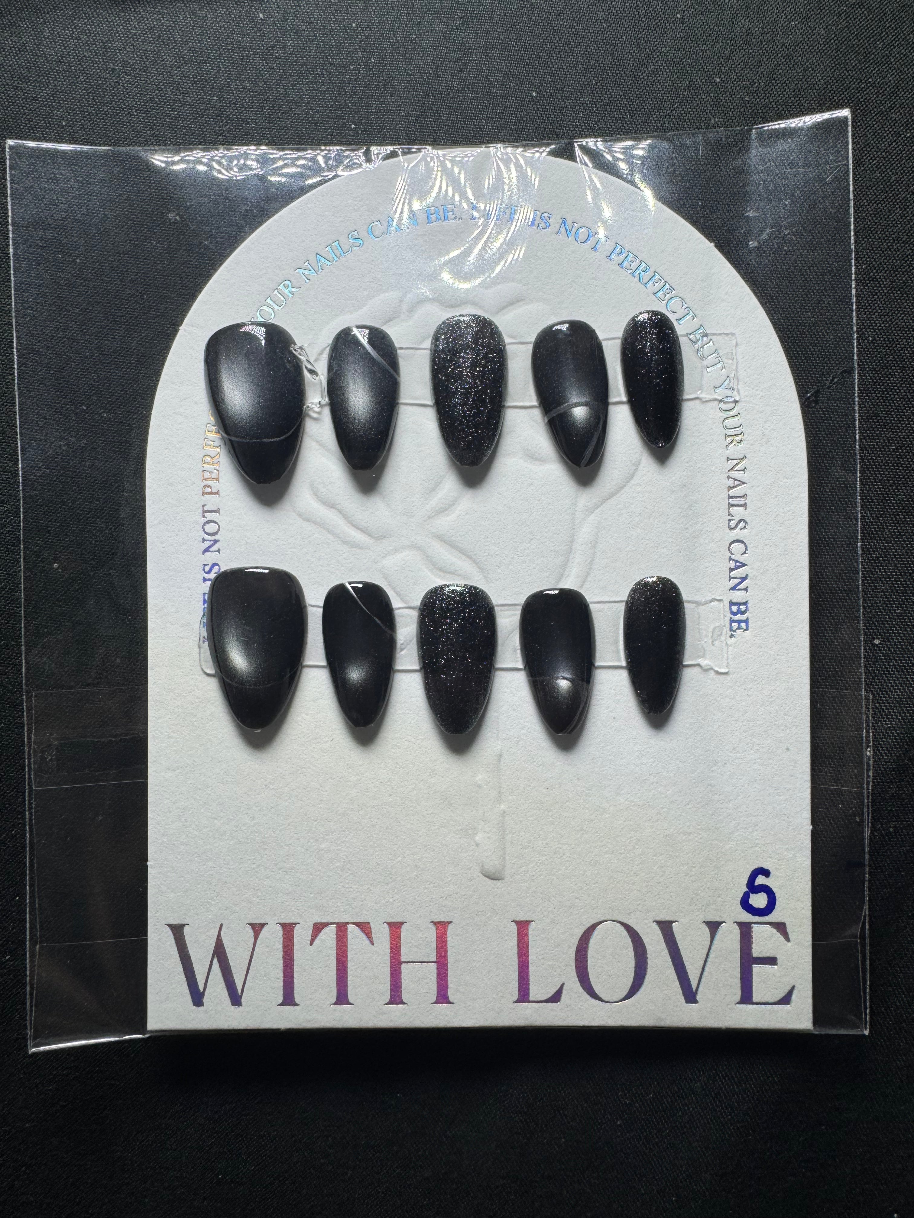 Midnight Stardust Press-On Nails