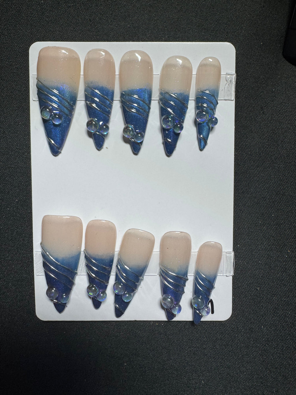 Sapphire Tide Press-On Nails