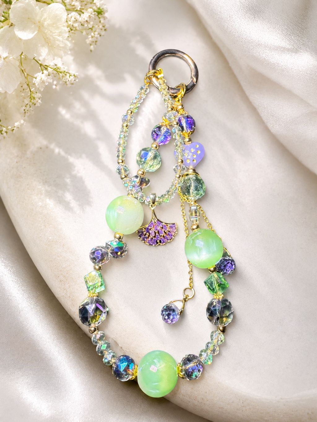Celestial Lime Beaded Charm