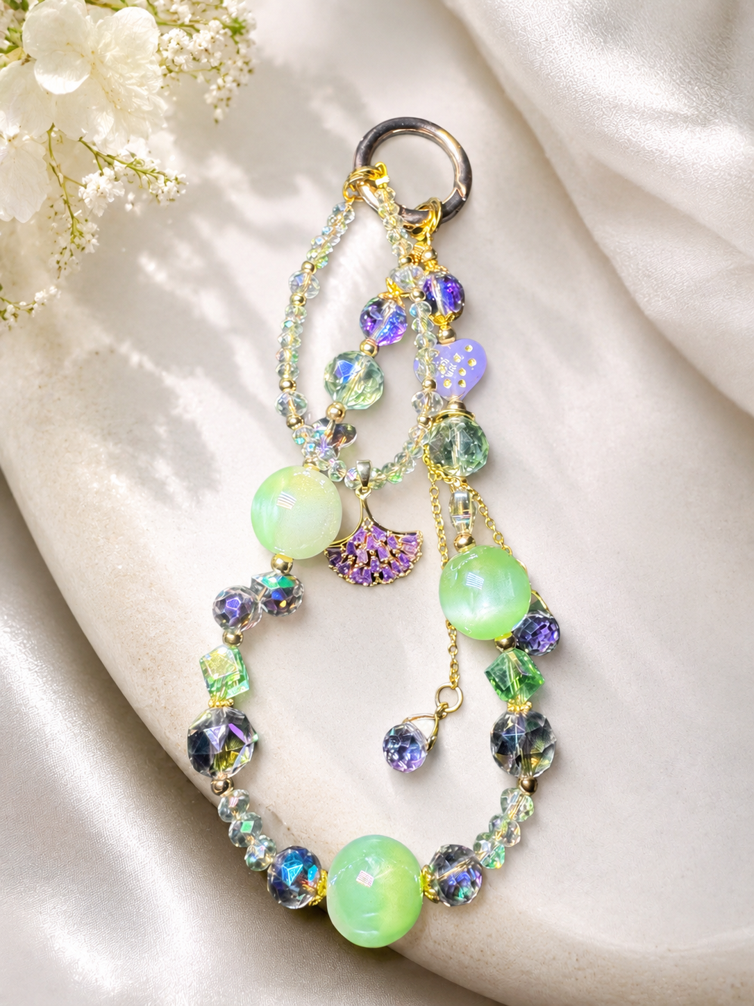 Celestial Lime Beaded Charm