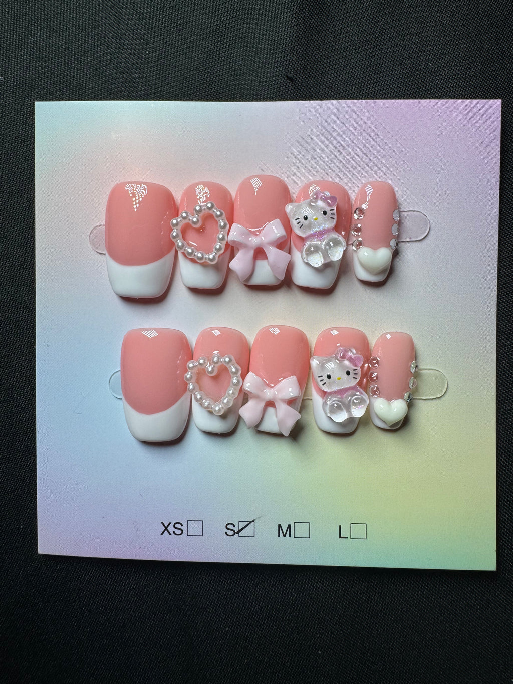 Sweet Kitty Pearl Press-On Nails