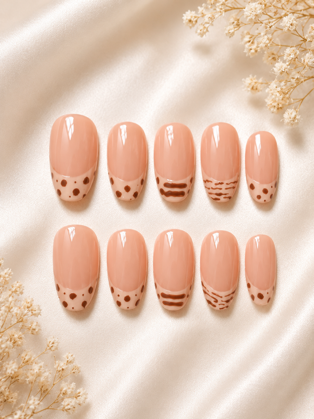 Café Crème Tips Press-On Nails