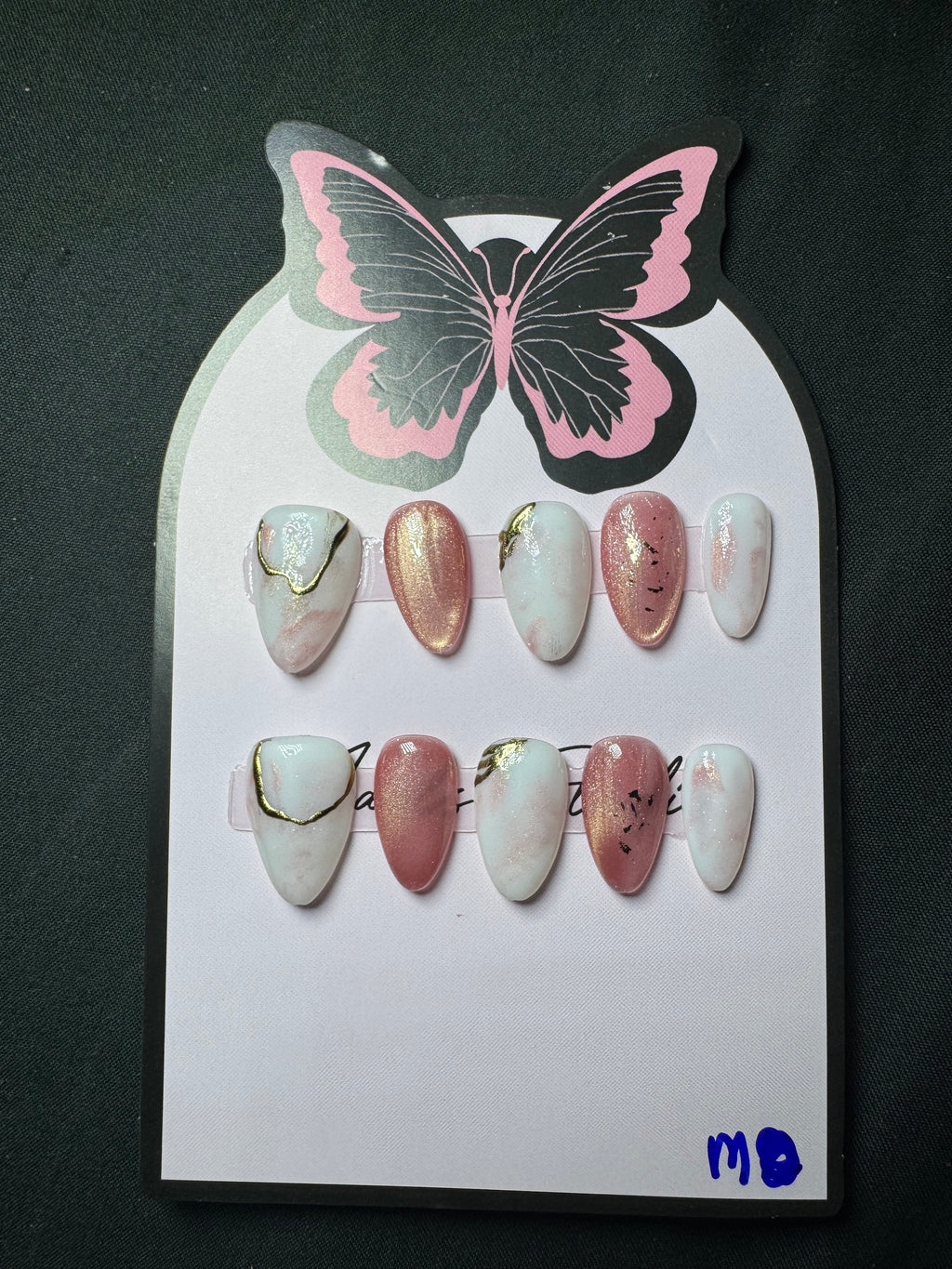 Rosé Marble Luxe Press-On Nails