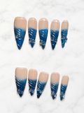 Sapphire Tide Press-On Nails