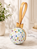 Pastel Monogram Round Wristlet