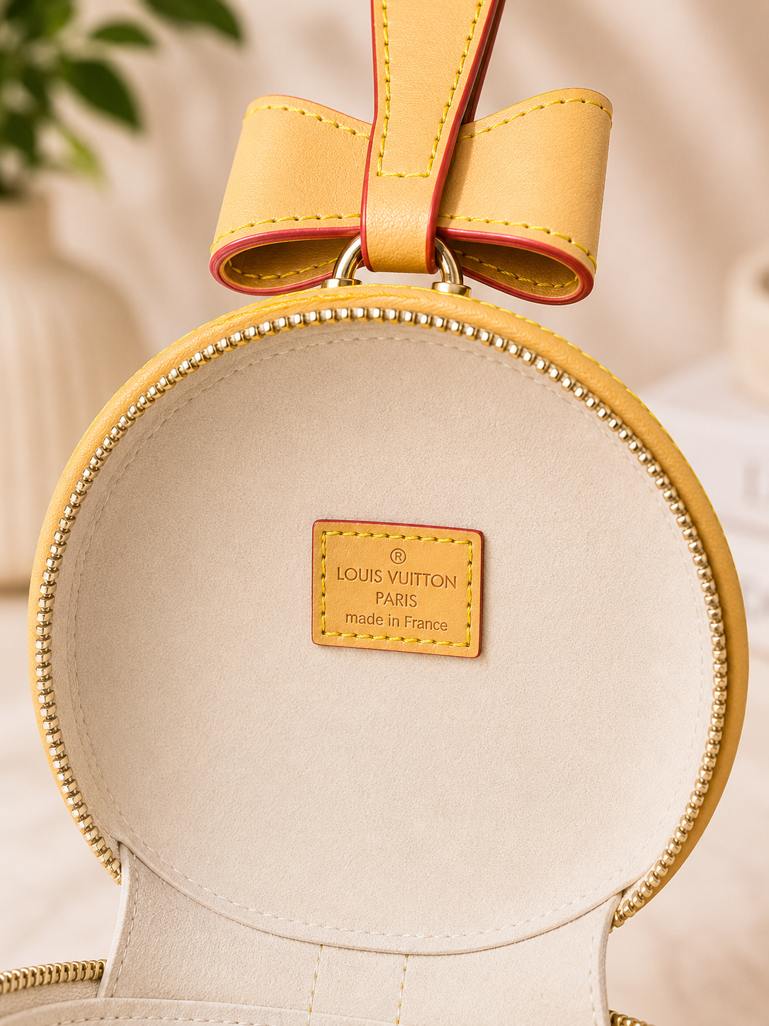 Pastel Monogram Round Wristlet