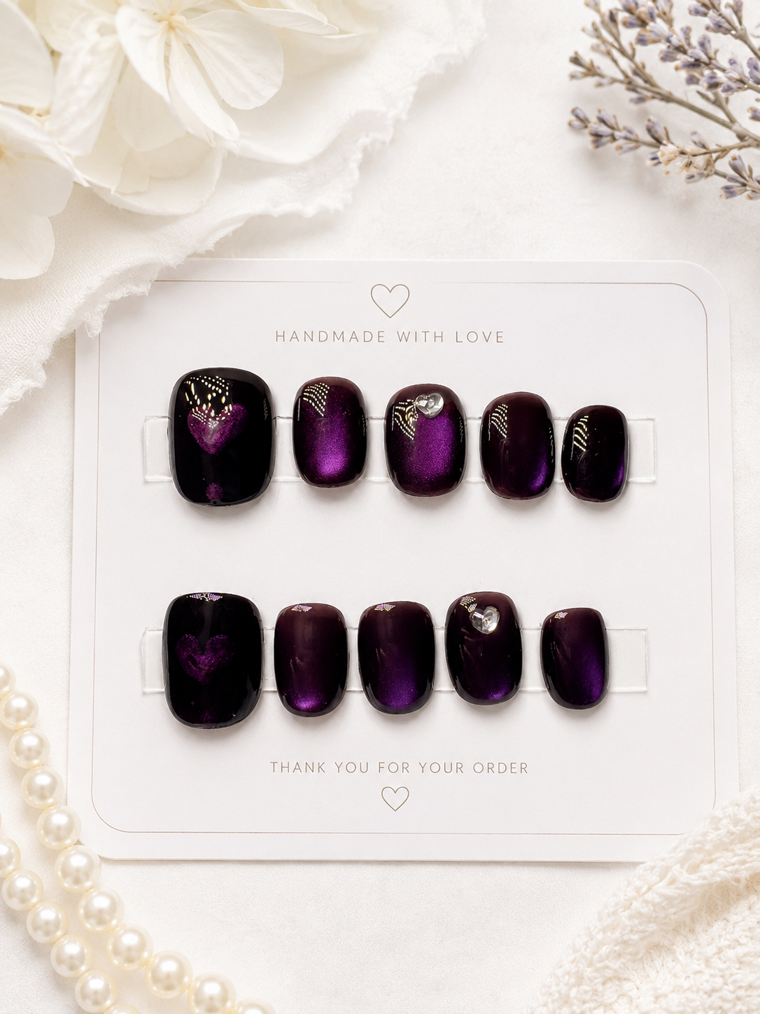 Midnight Amethyst Press On Nails