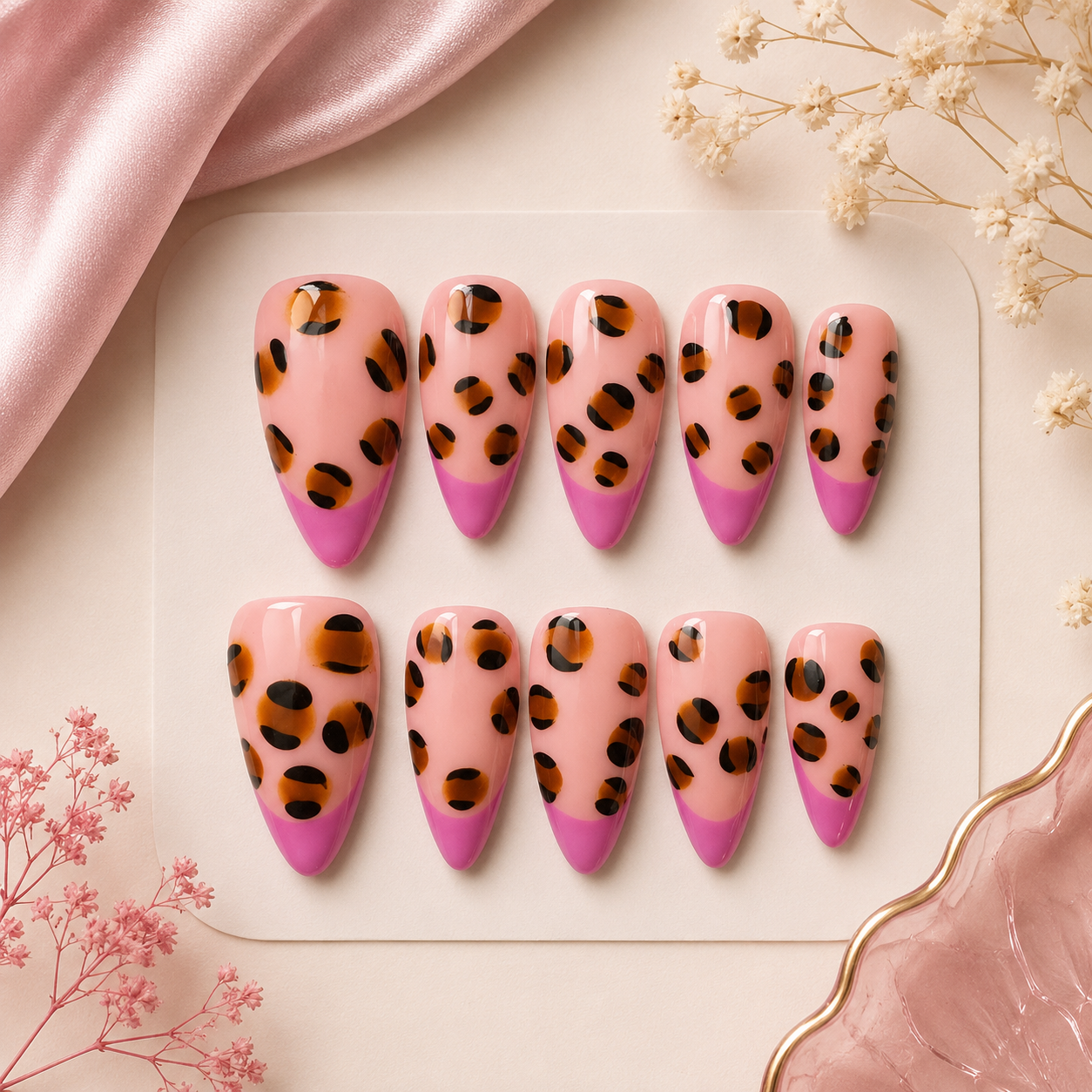 Pink Safari Press-On Nails