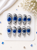 Blue Spiral Illusion Press-On Nails