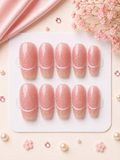 Pink Champagne Sparkle Press-On Nails