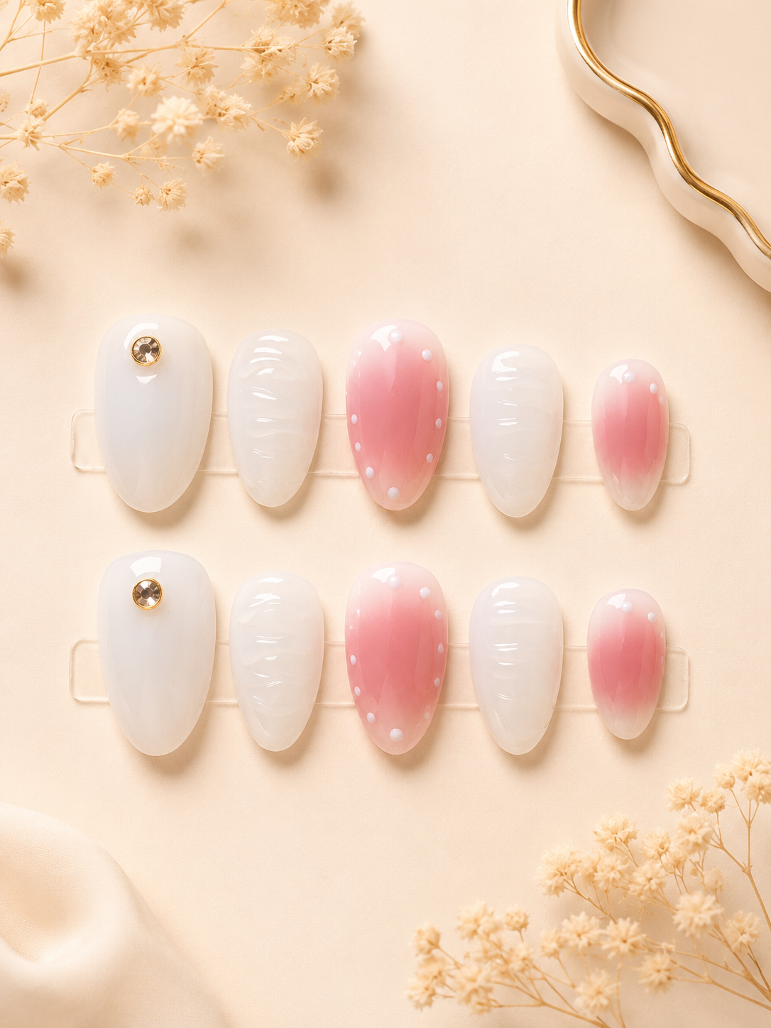 Blush Pearl Press On Nails