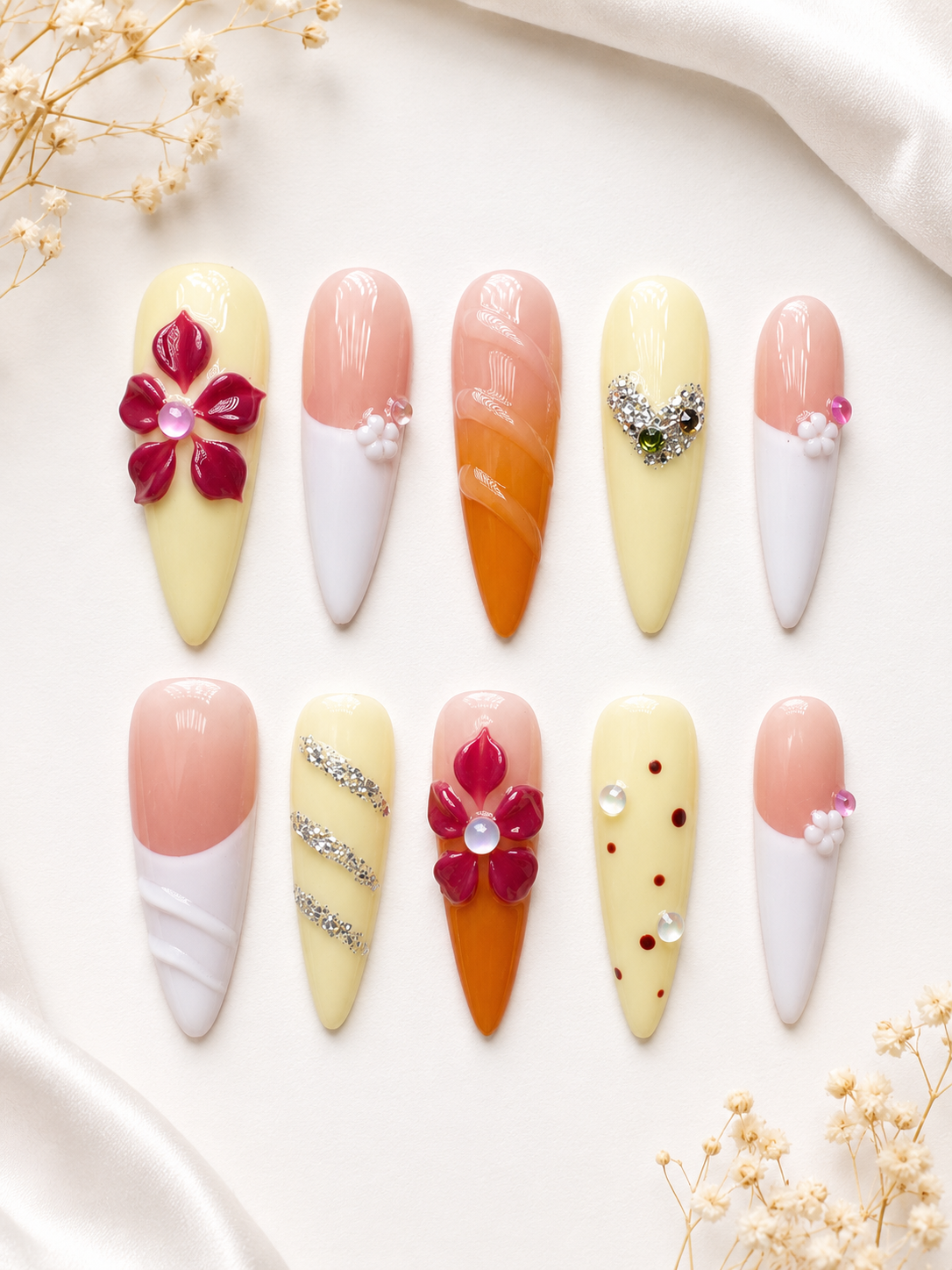 Citrus Blossom Press-On Nails