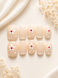 Cream Blossom Press-On Nails