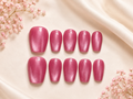 Pink Satin Glow Press-On Nails