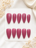 Pink Satin Glow Press-On Nails