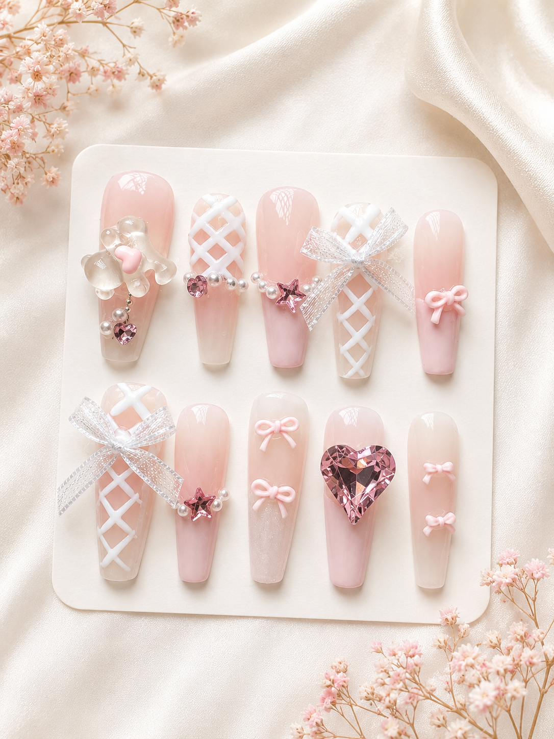 Sweetheart Carousel Press-On Nails