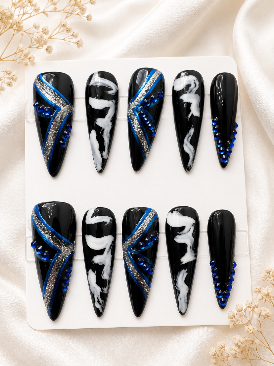 Midnight Voltage Press-On Nails