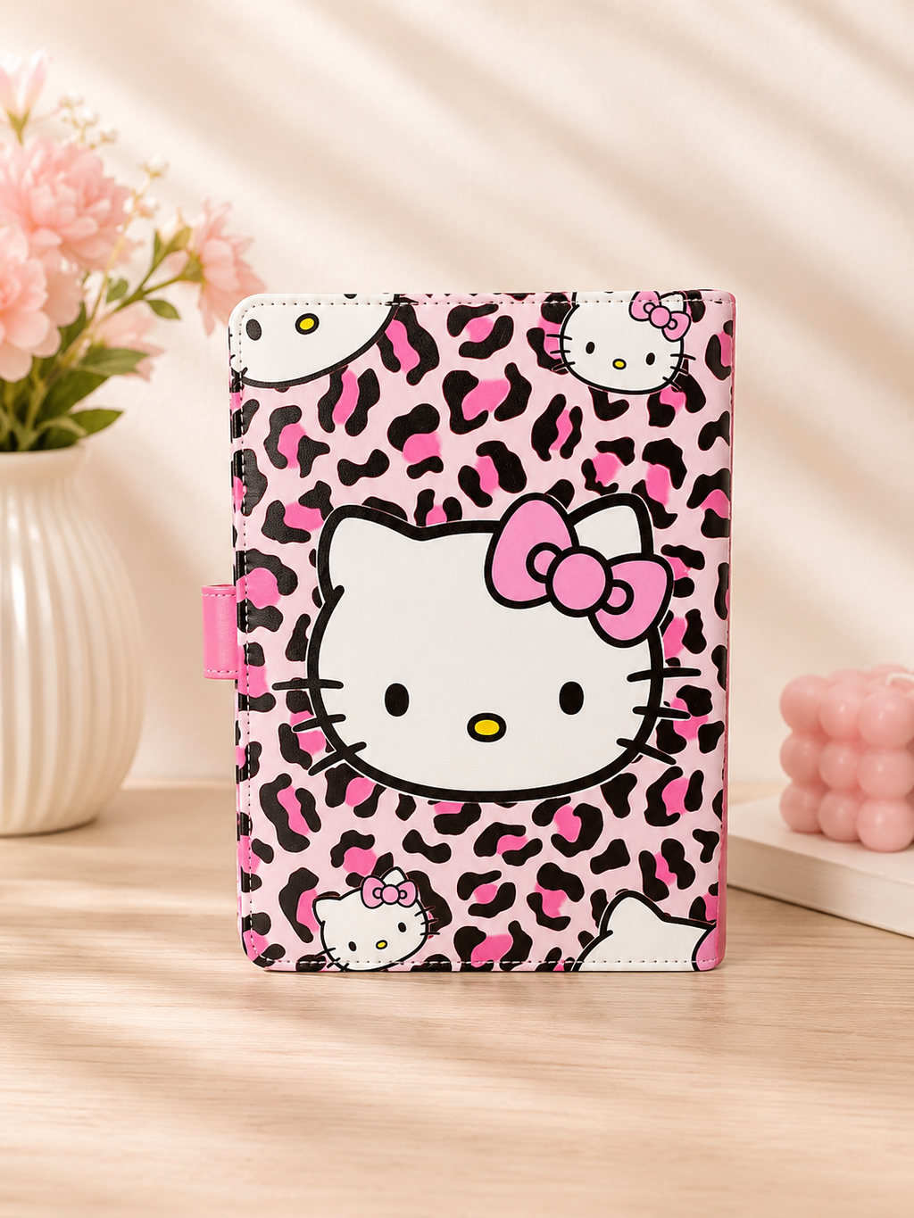 Pink Leopard Kitty A5 Binder Set