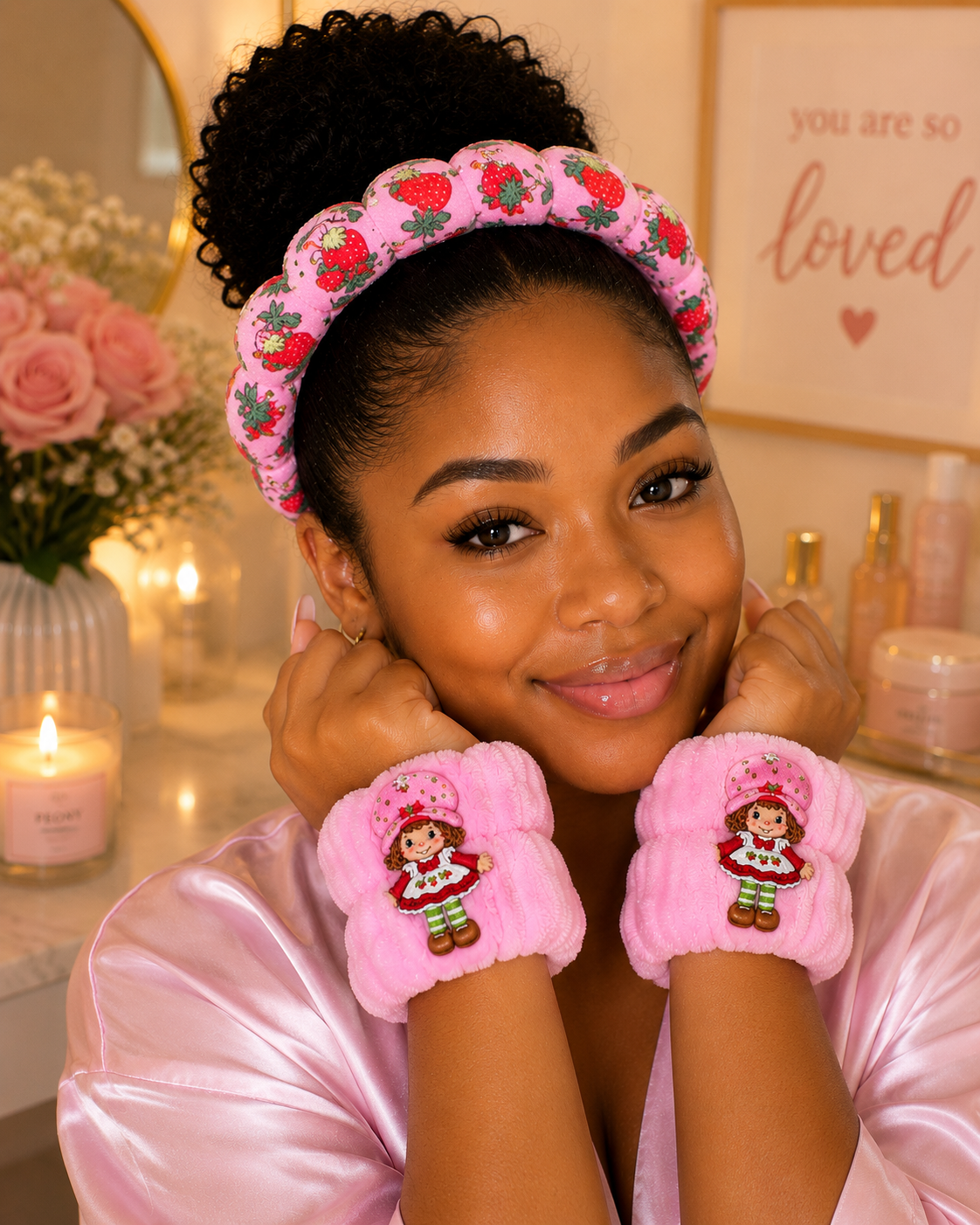 Strawberry Shortcake Spa Headband & Wristband Set