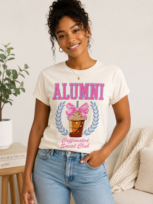 Alumni Caffeinated Social Club Tee