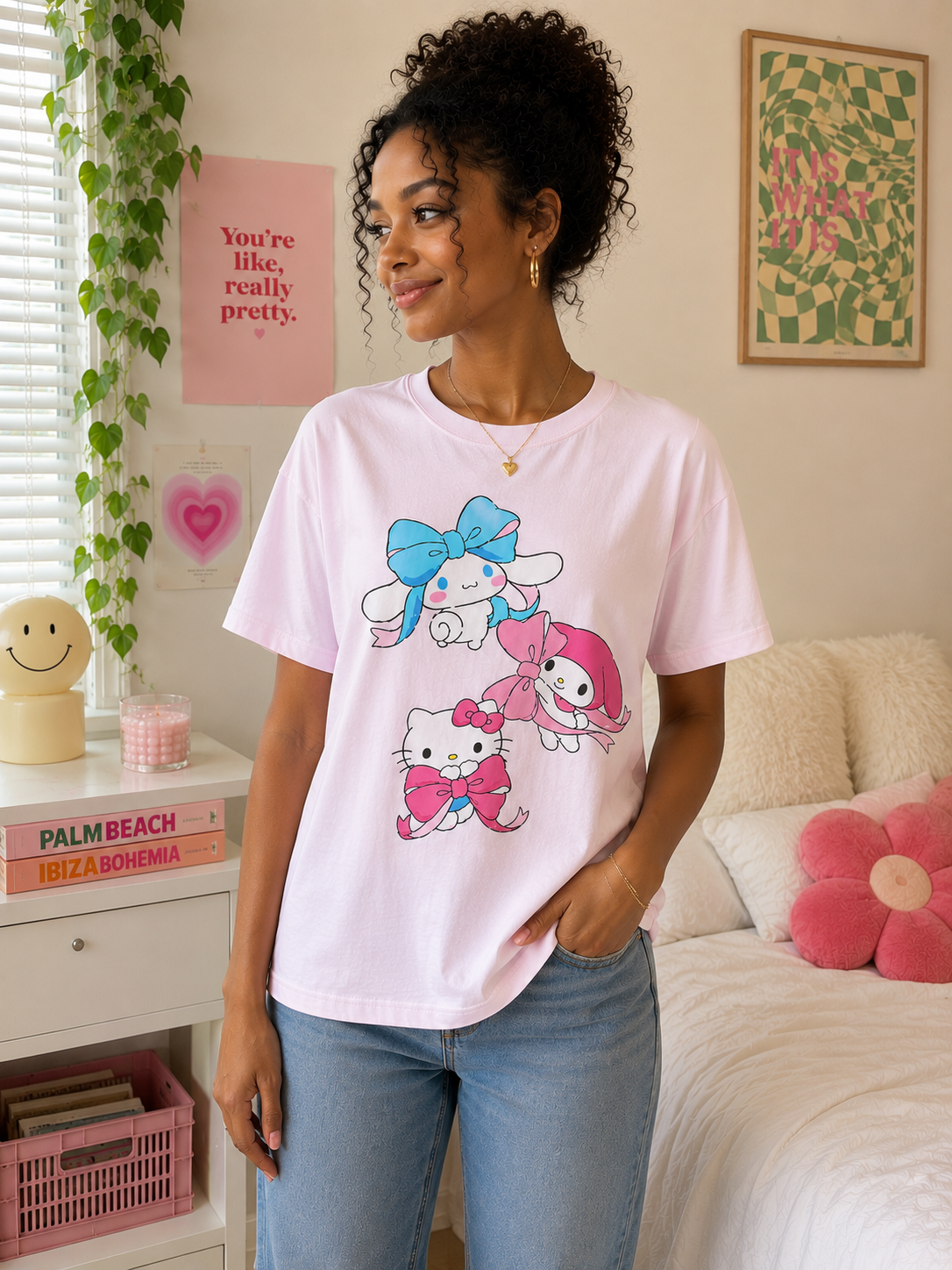 Hello Kitty & Friends Pink Graphic Tee