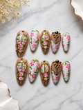 Golden Scarab Press-On Nails