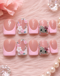 Pink Kitty Crush Duck Press-On Nails