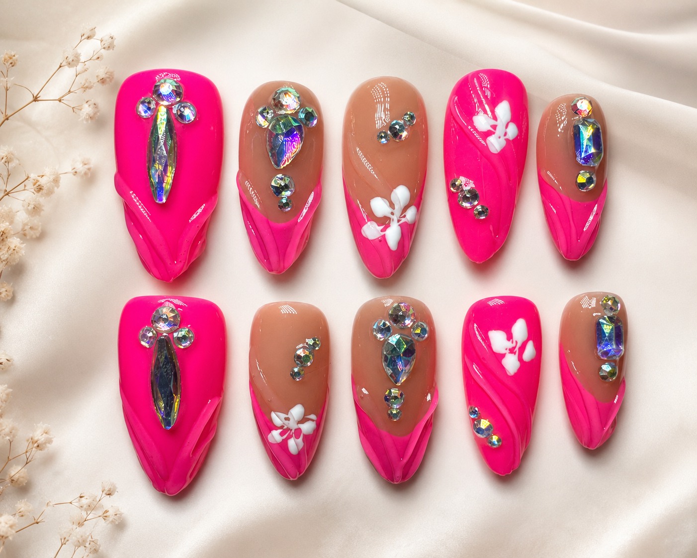 Pink Voltage Princess Press-On Nails