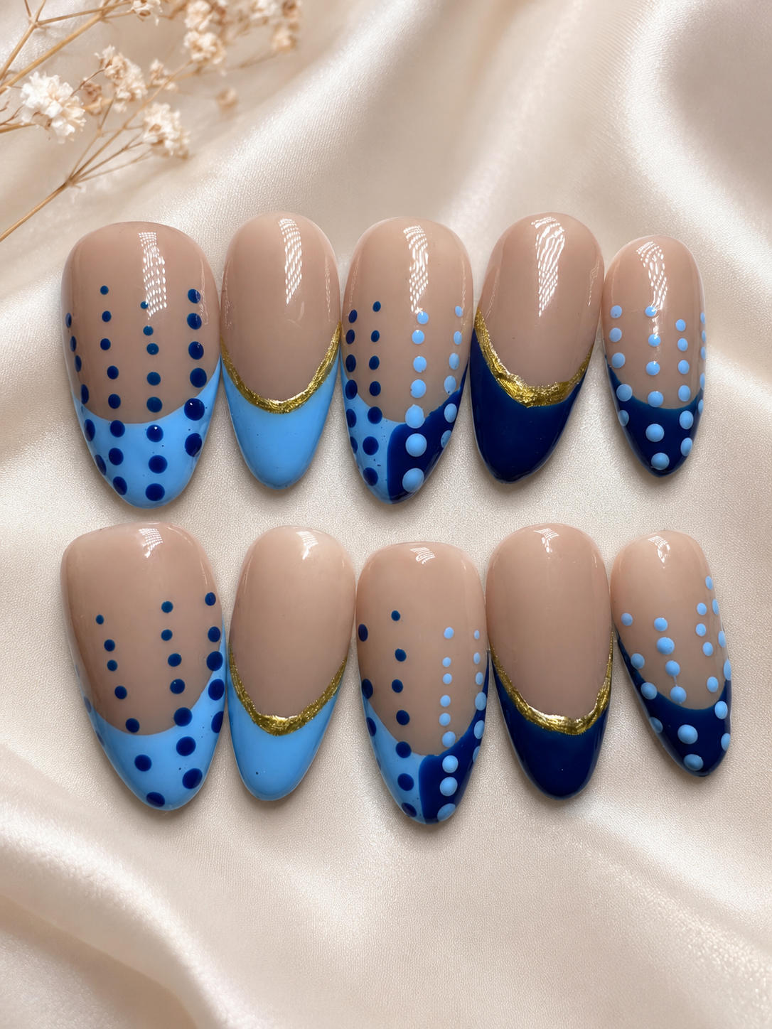 Azure Dot Vault Press-On Nails